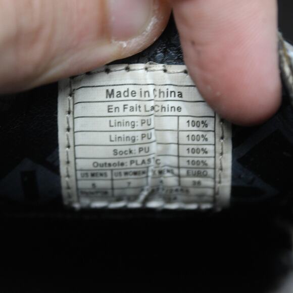 Tuk Shoes Women 7 Creeper Iridescent Crackle Mondo Holographic Platform Punk Got - Picture 13 of 15